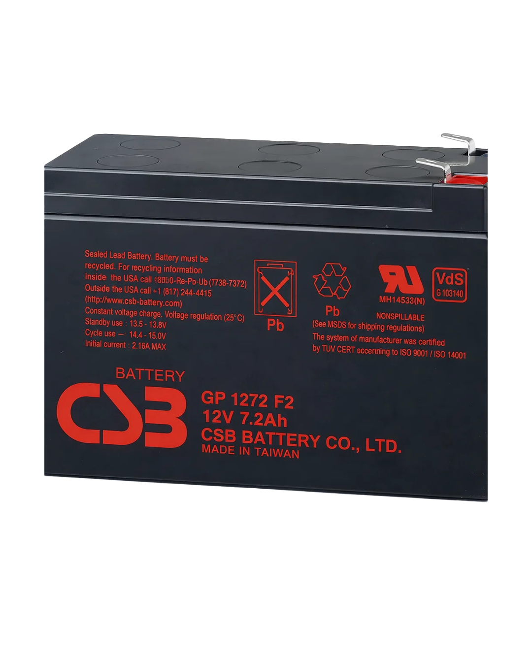 Batería CSB GP1272 — 12 V 7.2 Ah — imagen de producto